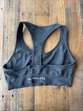 Alphalete Charcoal Seamless Racerback Sports Bra